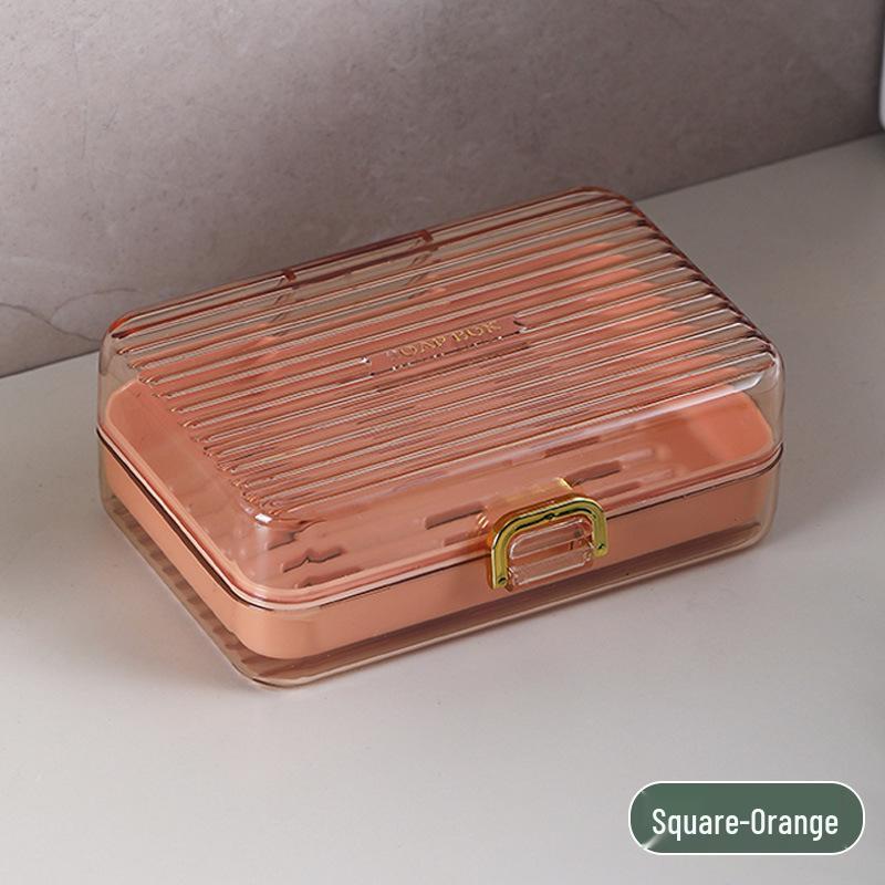 Waterproof Portable Thickened Soap Box with Lid - Creative Dorm Draining Holder for Travel