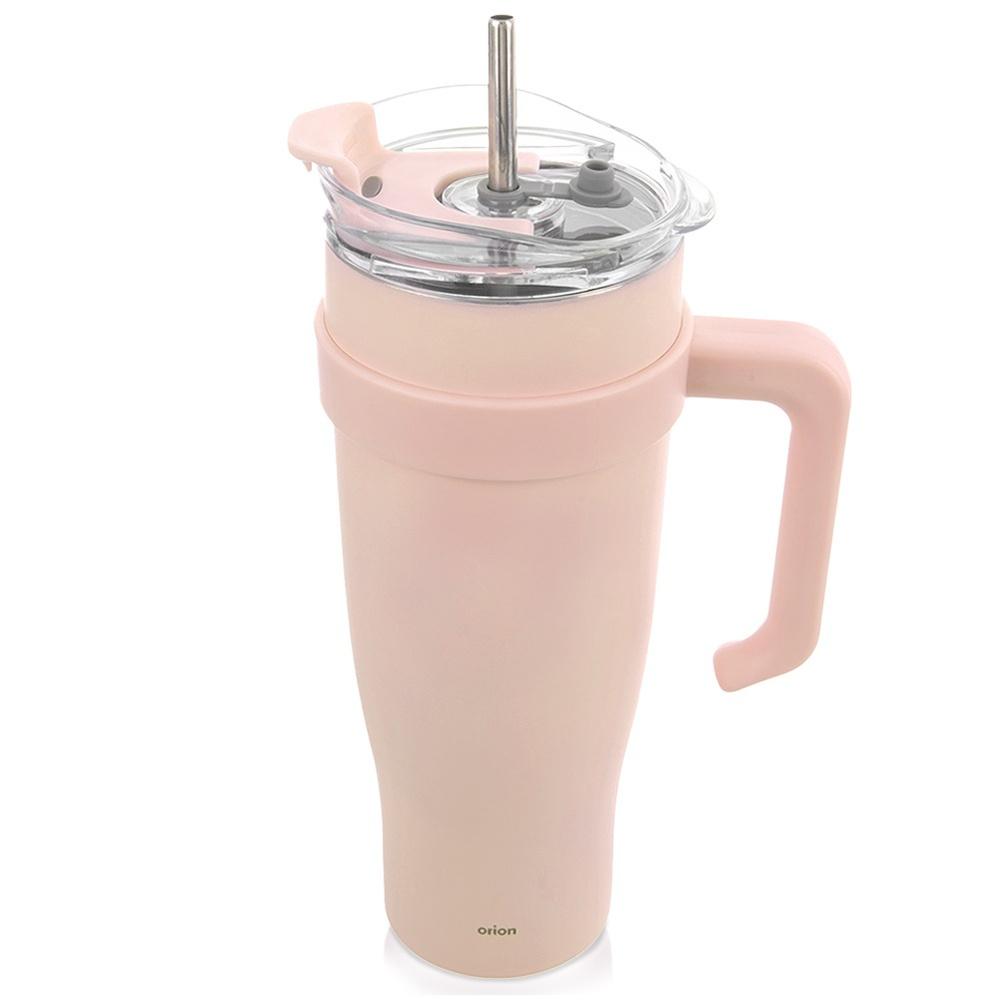 Thermosbecher, Stahl, pink, mit Griff, TERMO, 1,2 l