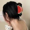 Pitaya Ponytail Holder Kiwifruit Fruits Hair Claw Women Shark Clip Korean Hair Clips Watermelon