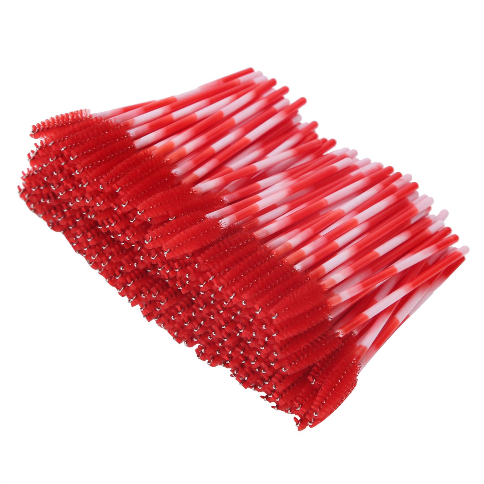 

200 шт. Палочки для туши Аппликатор Одноразовый набор щеточек для бровей Инструмент для косметики для наращивания ресниц Яркий красный