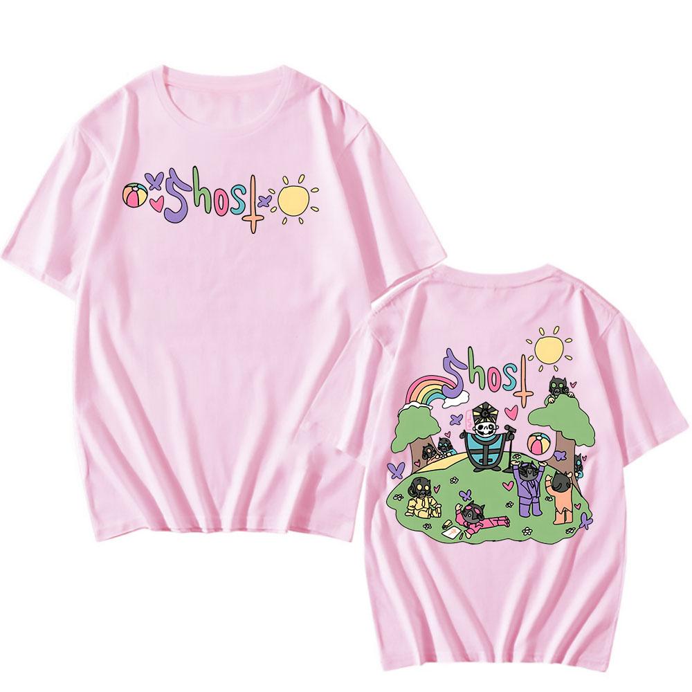 Ghost Band Cartoon Printing T-shirt Summer Short Sleeve Male Tshirts Heavy Mental Fashion 2025 New T Shirt for Men/Women Graphic
