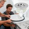 1PCS Plastic Bathroom Kitchen Basin Sink Overflow Cover Ring Insert Replacement Chrome Hole Round Drain Cap Basin Accessory