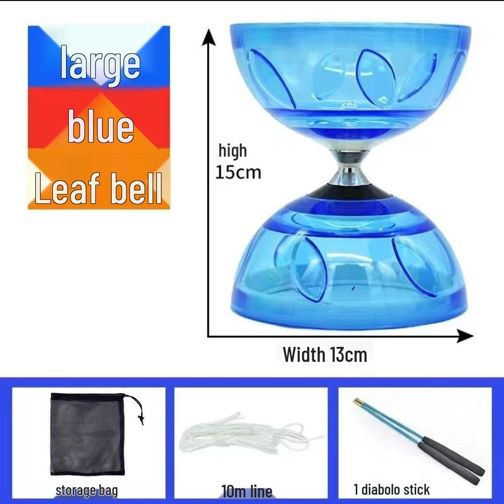 Beginner Student Diabolo Set with Three/Five-Bearing, Bell & Luminous Double-Head