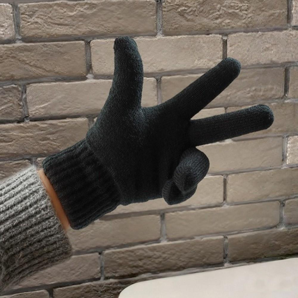 Cold Proof Knitted Gloves Thickened Plush Mittens Fashion Warm Gloves  Women Men
