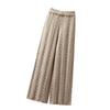 RoyzTocz Knit Long Elastic Cable Knit Plus Sizes Loose Women's Wide-Leg Pants, Fall/Winter Bottoms, Waist, High-Waisted Trousers, Available, Casual,