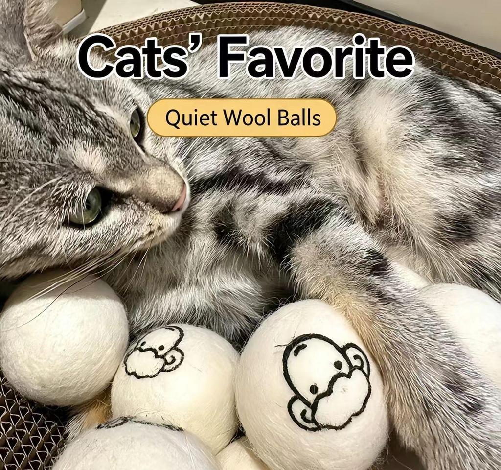 Silent wool ball toy for cats