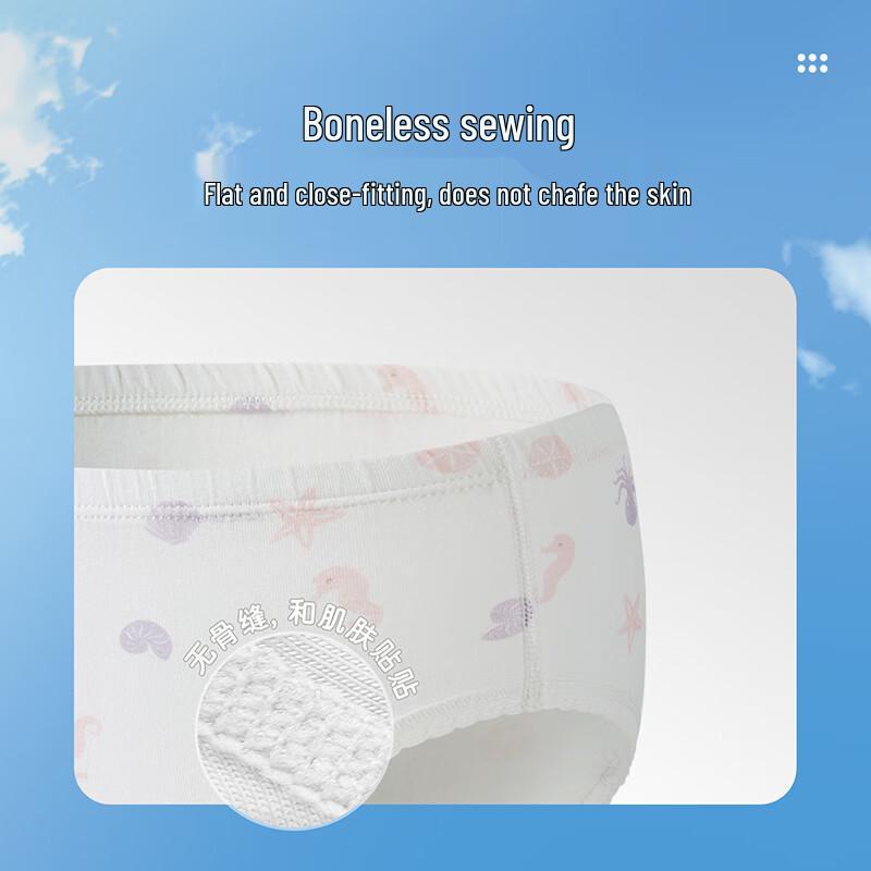 Labby Girls' 7-Pack Pure Cotton Antibacterial Briefs