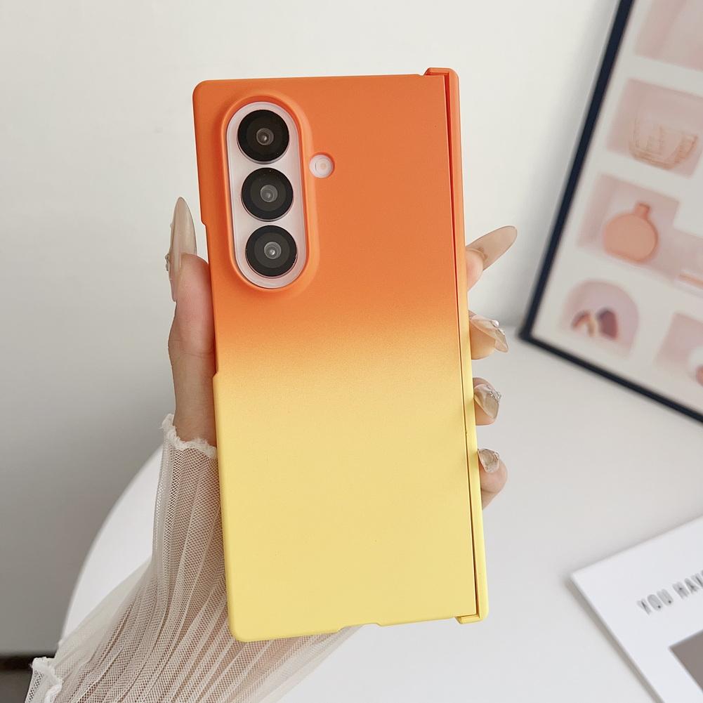 Gradient Skin Feel Hinged Phone Case For Samsung Galaxy Z Fold 7 fold7 Good Touch Feel Camera protect Cover