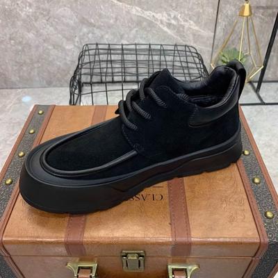 Men's Casual Shoes Fashion Winter Warm Frosted Men's Shoes Versatile Lace Up Fashion Casual Business Shoes Zapatos Casuales