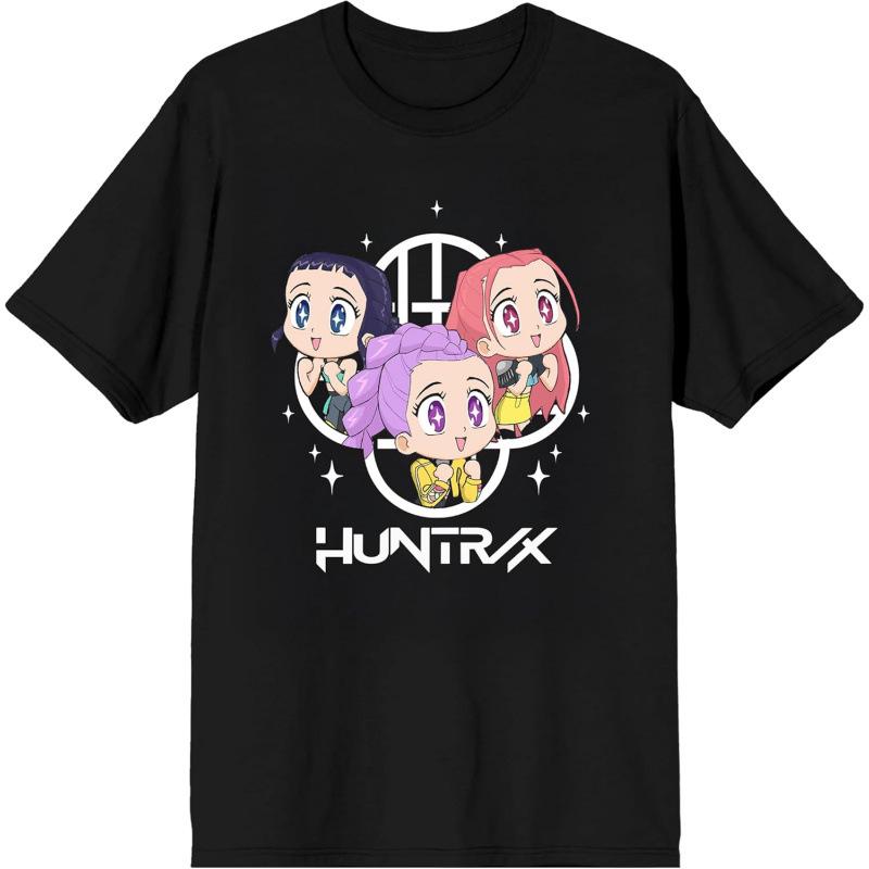 

European Size Cotton Women s Short Sleeve Kpop Demon Hunters Kawai Huntrix Tee Default