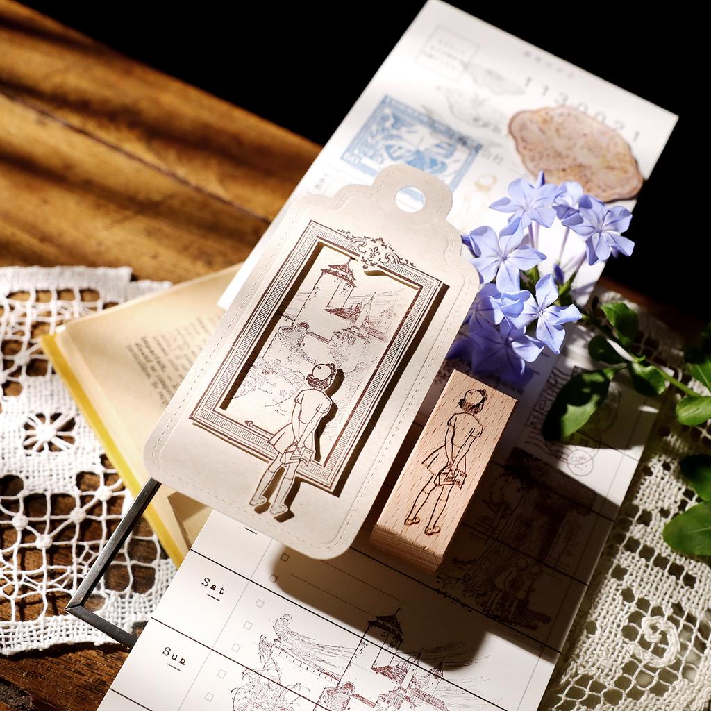 vintage Wood Stamp, WutheringHeights Series, Salt Style, Versatile DIY, Light Retro, European and American Style