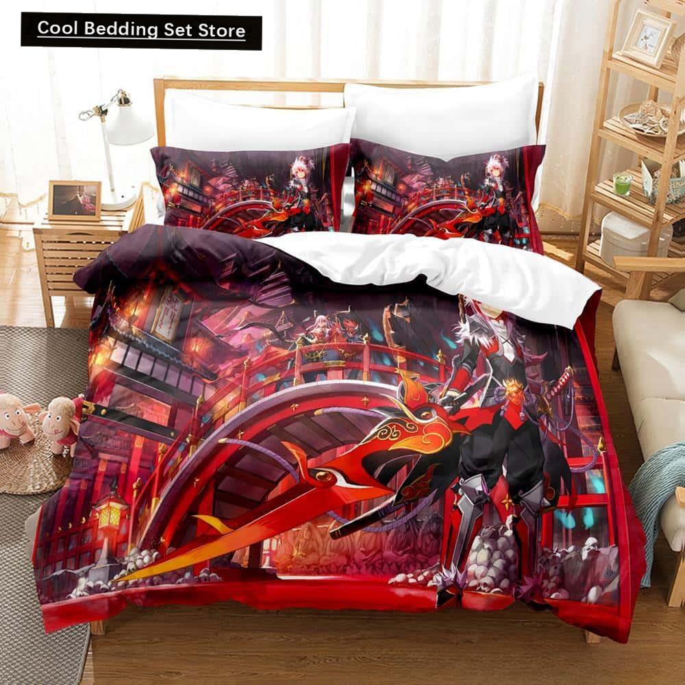 3D Print Anime Elsword Bedding Set Single Twin Full Queen King Size Bed Set Adult Kid Bedroom Duvet Cover Sets For Home Textiles