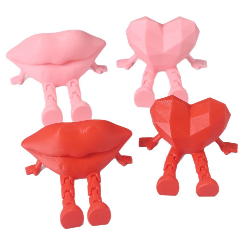 Valentine's Day 3D Printed Mini Lip Doll Ornament Gift