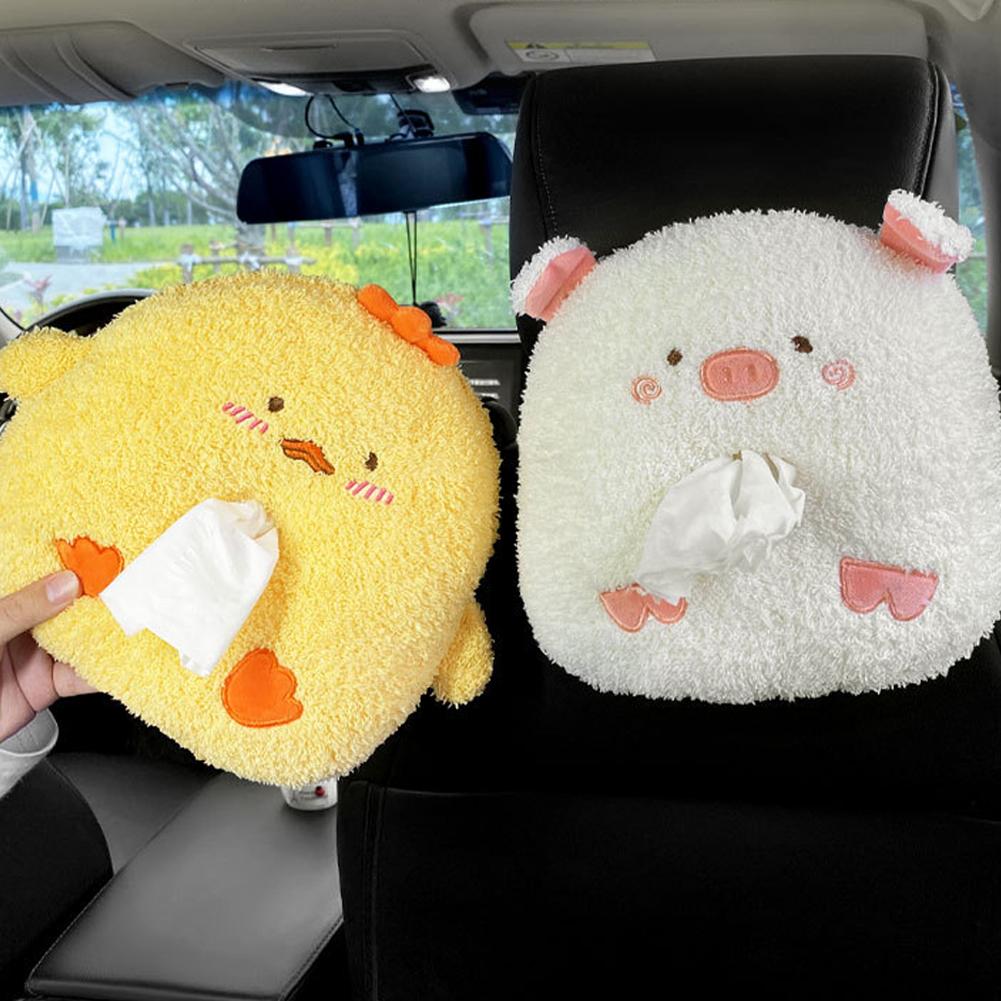 Auto Tissue Box Nette Plüsch Tiere Serviette Seidenpapier Halter Tragbare Schublade Box Auto Styling Multi-funktion Auto Liefert frauen