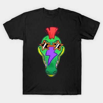 Asian Size Men Print T-shirt Montgomery Gator Face Sticker No-Cut Heat Transfer Print Cotton Tshirt