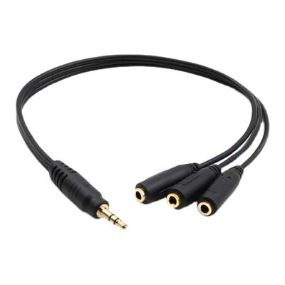 3.5MM Audio Splitter Cable Plated Connector Male To Female 1 Input 3 Output Stereo Jack Adapter Headset Audio AUX Splitter Cord