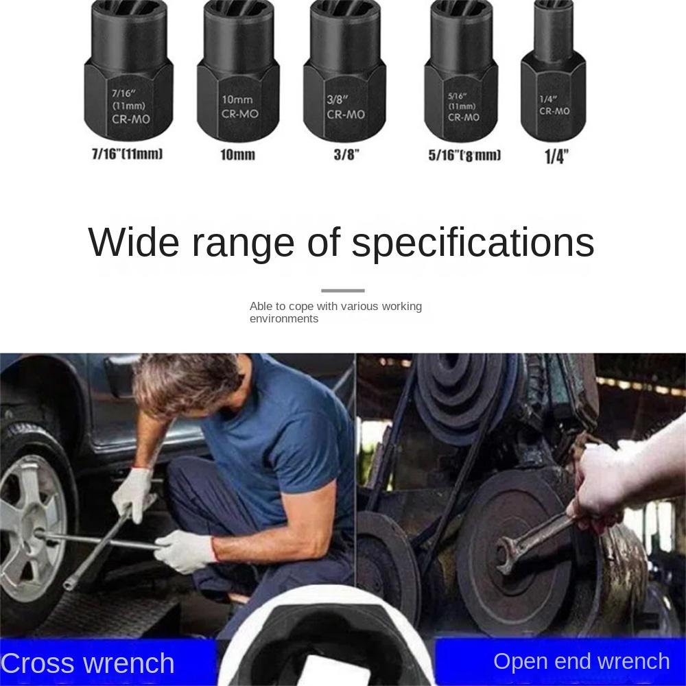 Bolt Extractor Hex Screw Sleeve Non-Slip Damaged Nut Bolt Removal Extractor Socket Tool Car Repair Props Mechanical Tools