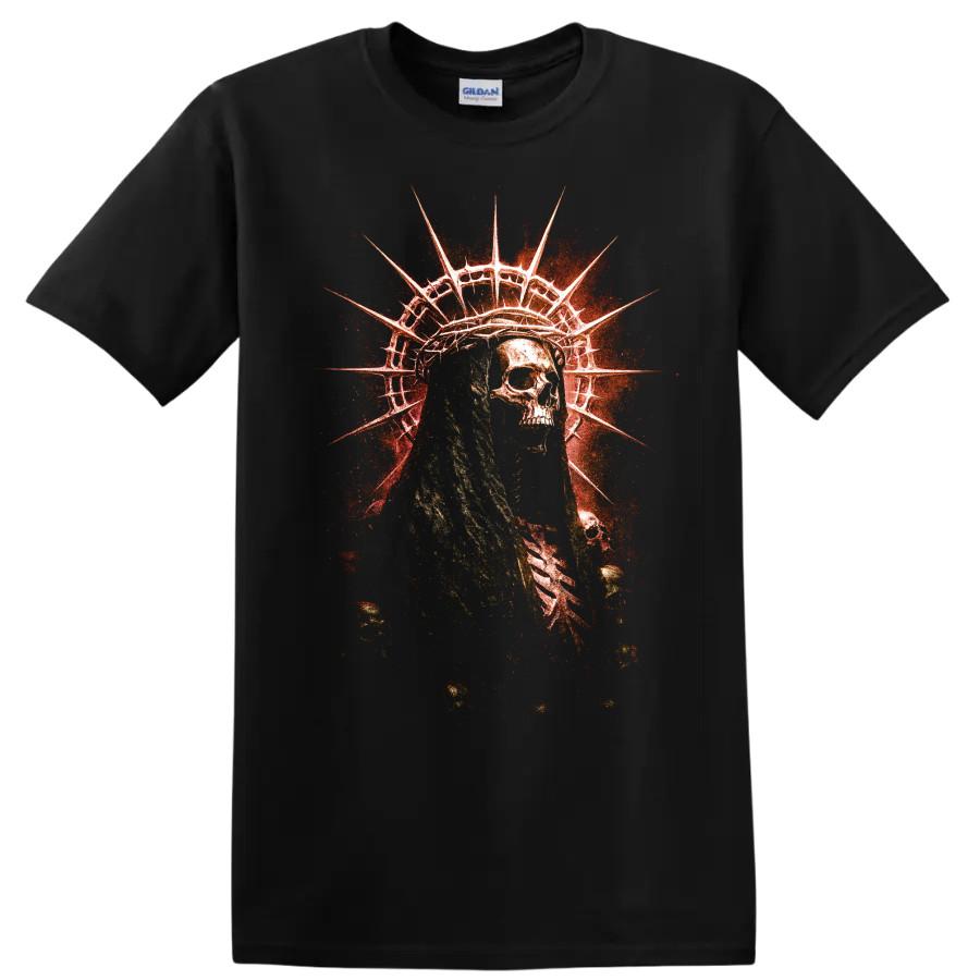 Skull Statue of Liberty Gothic Horror T Shirt Distressed Patriotic Graphic Tee