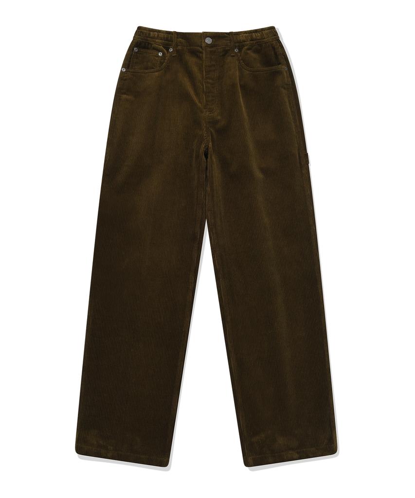 COVERNAT Semi-Wide Fit Corduroy Carpenter Pants Khaki