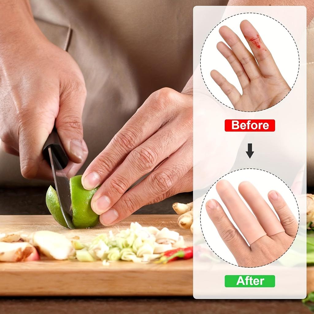 Finger Sleeves 8pcs Gel Thumb Finger Tubes for Golf Basketball Golf Cracked Finger Painting Working