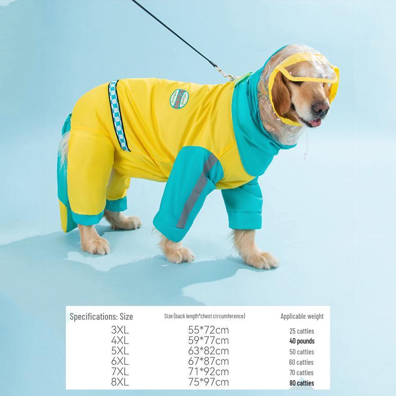 

Універсальний водонепроникний дощовик для собак середніх та великих порід 6XL (up to 30 kg)