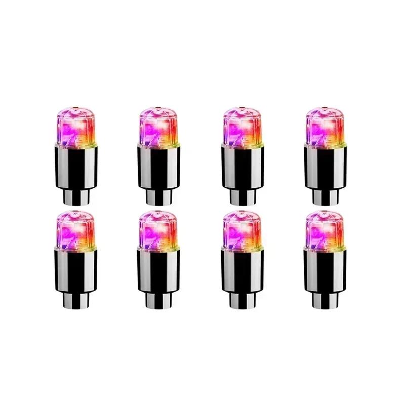 2/10pc Tire Valves Cap LED Lights Universal Car Motorcycle Bicycle Tyre Hub Motion Sensor Glowing Bulbs Cycling Lamp Accessories