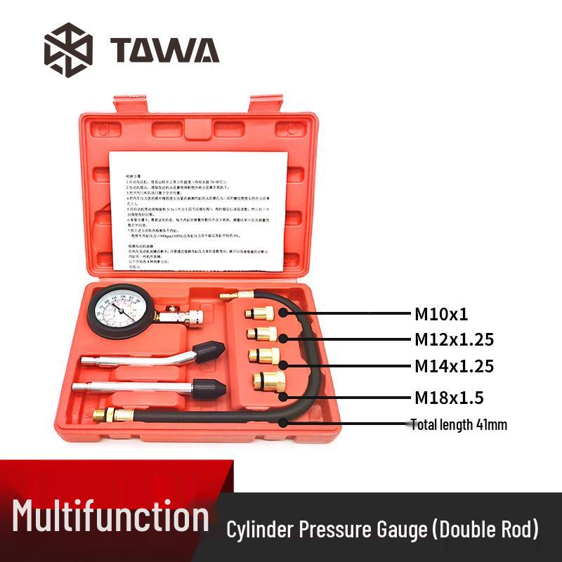 Dual-Meter Cylinder Pressure Gauge for Cars and Motorcycles - Multifunctional Diesel Vehicle Tester