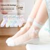 5 Pairs of Breathable Mesh Mid-Calf Lace Socks for Baby Girls - Perfect for Spring/Autumn