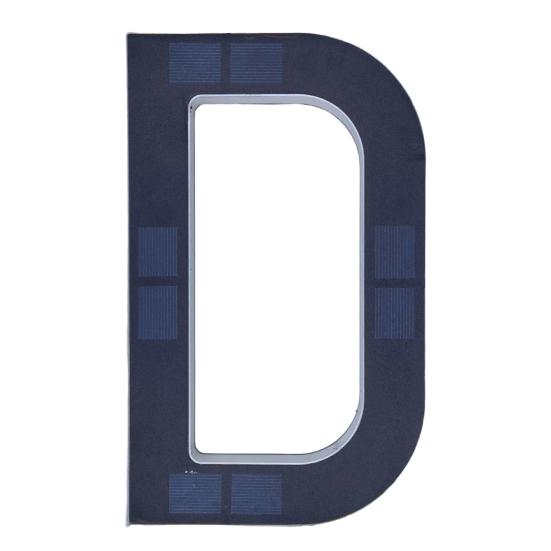 Solar Powered House Number Sign with LED Backlight Auto On/Off Waterproof LED Modern Address Plaque Outdoor Security Light for Home Garden Garage