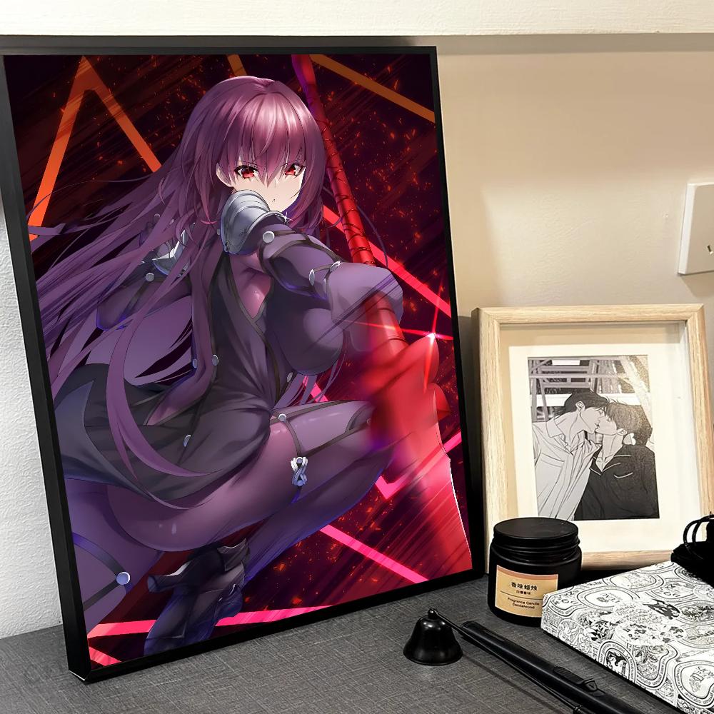 

1 шт. Аниме Лансер Судьба Гранд Орден Плакат Самоклеящаяся Художественная Водонепроницаемая Бумажная Наклейка Кофейня Бар Комната Настенный Декор 21cm×30cm NoFrame