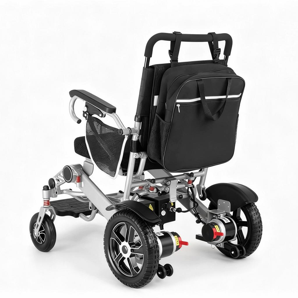 WEYRAL 203R Wózek elektryczny wysokiej klasy 350W*2 Podwójny silnik 12Ah*2 Podwójny akumulator 150KG Obciążenie Stop aluminium 40KM Zasięg Składany Dla osób starszych