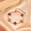 Four-leaf Clover Bracelet - Women's Luxury 18k Gold Plated Sparkling Bracelet