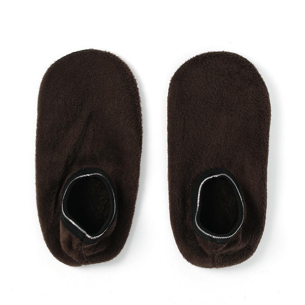 Winter rutschfeste Fleecefutter Socken 240~270mm braune Thermosocken