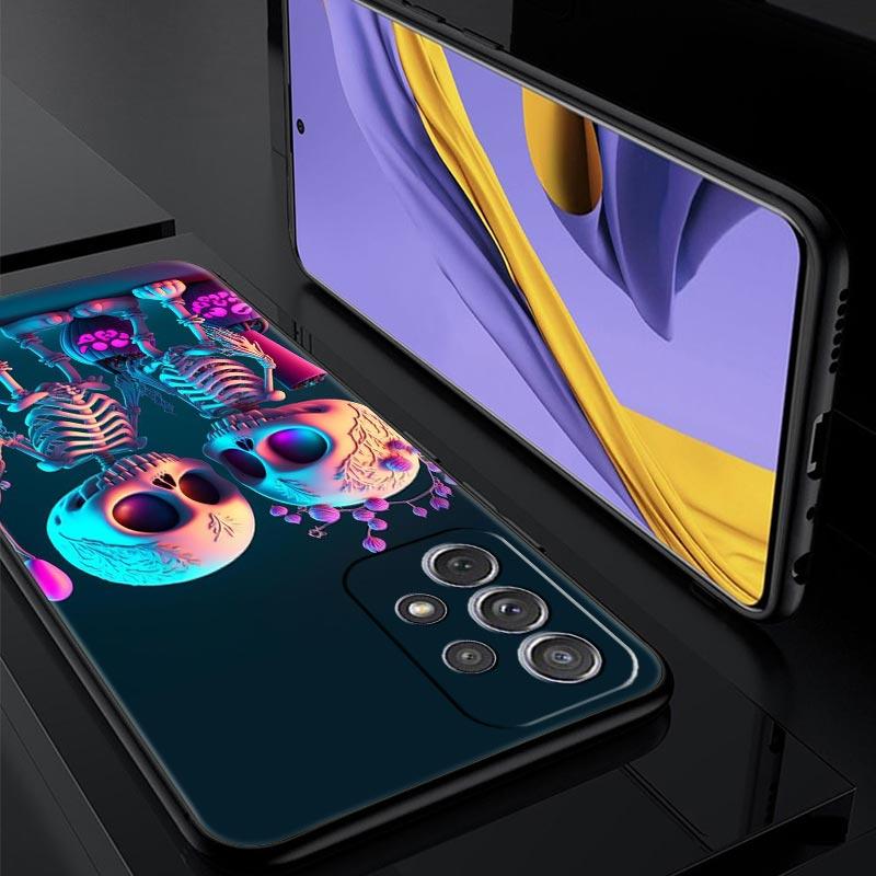 Love Skeleton Skull Phone Case For Samsung Galaxy A17 A07 A55 A35 A25 A15 A05s A33 5G A31 A23 A21s A13 A41 A73 A53 A51 A71 Cover