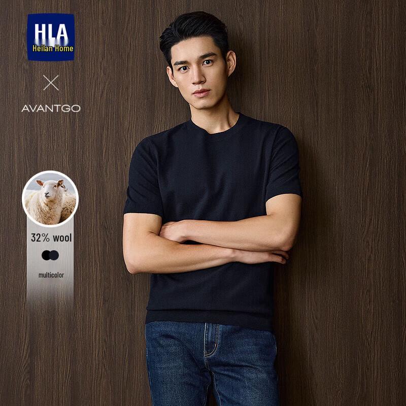 

HLA Men s Short-Sleeve Round Neck Knit Sweater XL