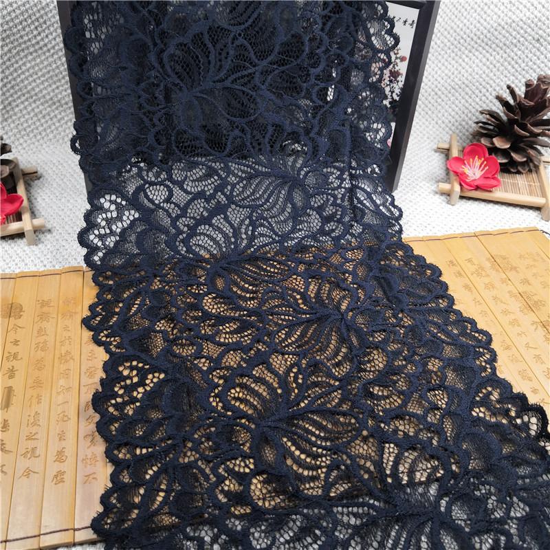 Width 20cm Beautiful Hot Selling Elastic Lace Fabric Elastic Lace for Underwear