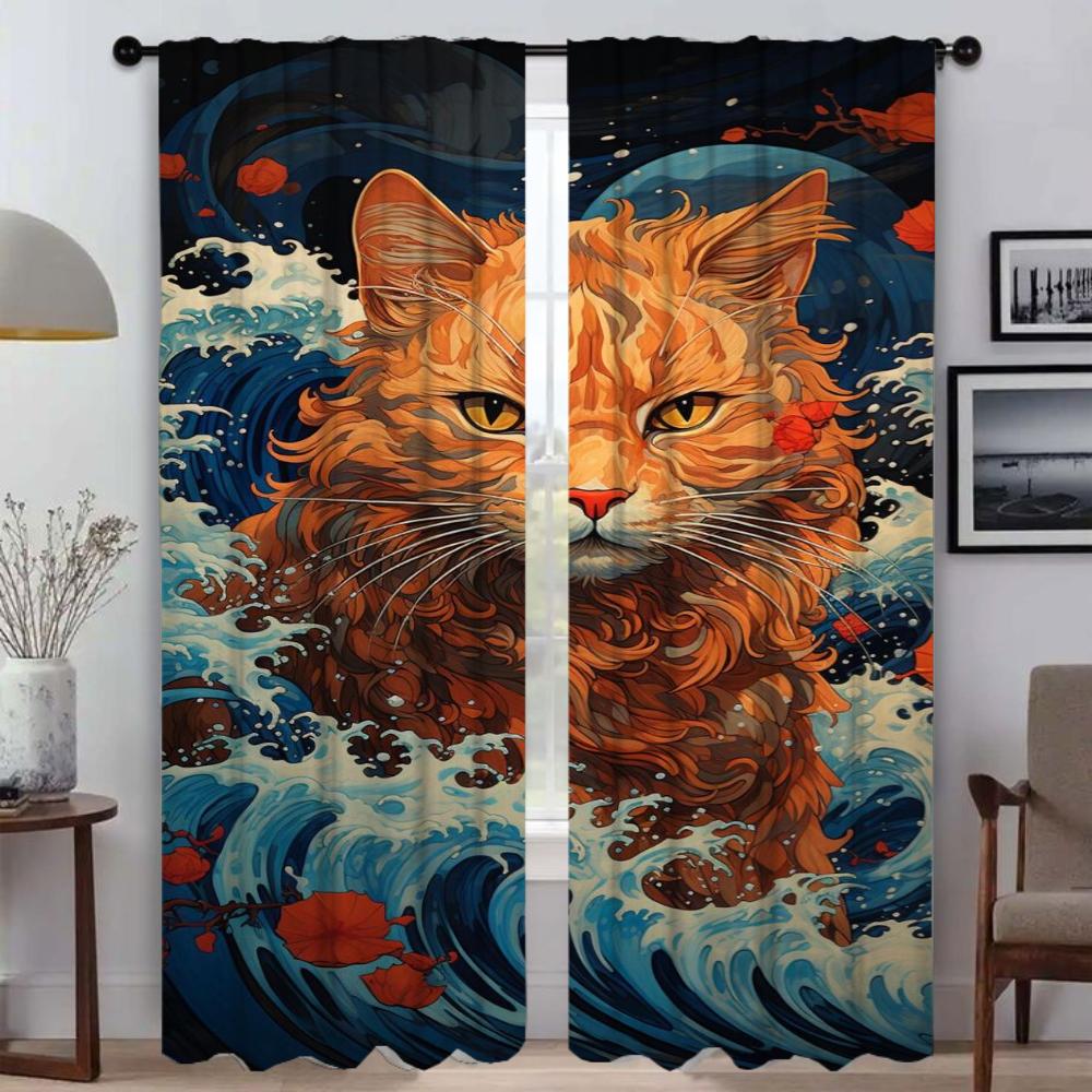 Verdunkelungsvorhang für Zimmer 2 Paneele Wellenraumteiler Moderne Wohnzimmergardinen Tüll für Schlafzimmer Heim-Inneneinrichtung Vorhänge Jalousien