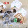 3Pcs Christmas Gingerbread House Christmas Mini Small House Mold Gingerbread House Cake Mould