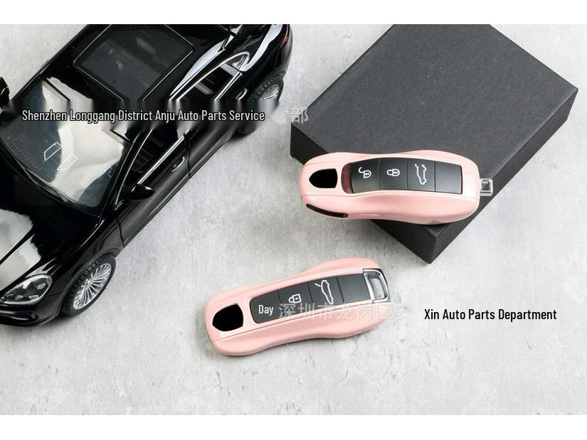 Porsche Morandi Pink Key Shell for Macan, 718, Cayenne, Panamera, Taycan