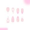Mandel Aufklebe-Nägel Glänzend Falsche Nägel Aufklebe-Nägel in 12 Größen, 24 Stück Französische Nagelspitzen für DIY Nagelkunst Dekorationen