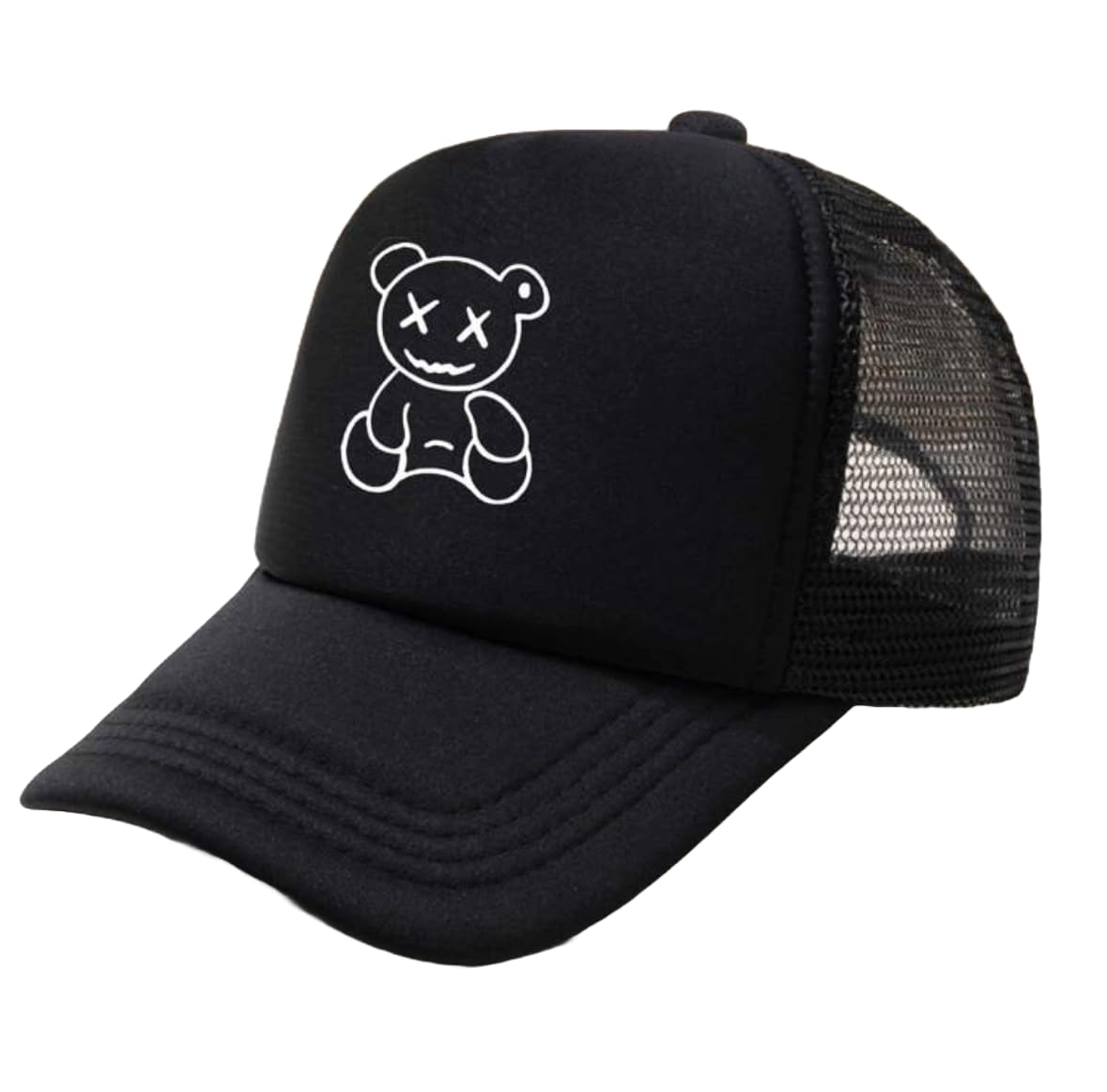 

[sproutsy] Mesh Cap, Bear Design, Unisex, Baseball Cap (JP, Number Size, 55.0 cm, Black)