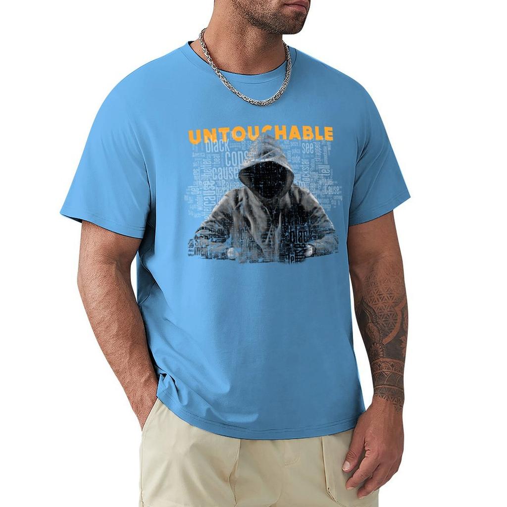 Untouchable, T-Shirt Short Sleeve Tee Kawaii Clothes Plus Size Clothes Plus Size Tops Oversized T Shirt Men