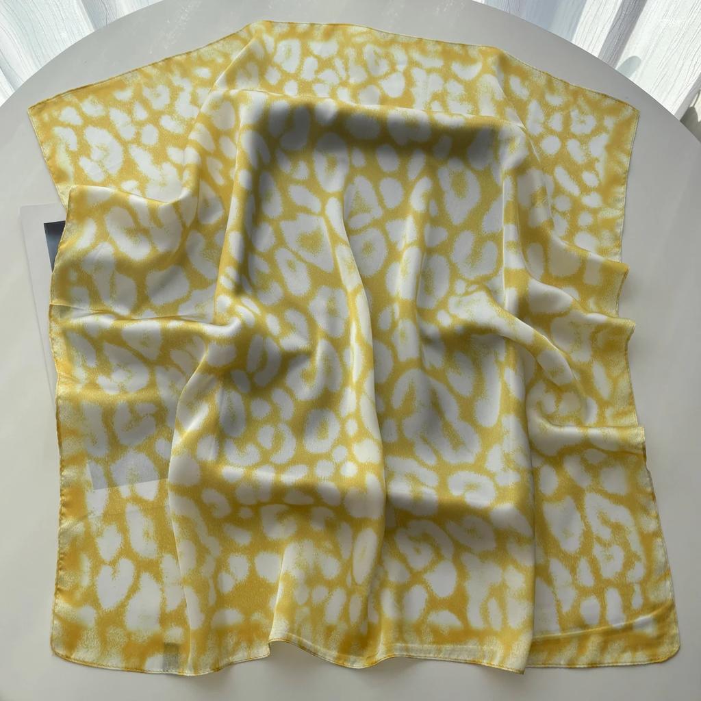 Square Scarf Silk Imitation  Women Print Neckerchief Bandana Lady Shawl Scarves Wrap Head Hair Band Ties
