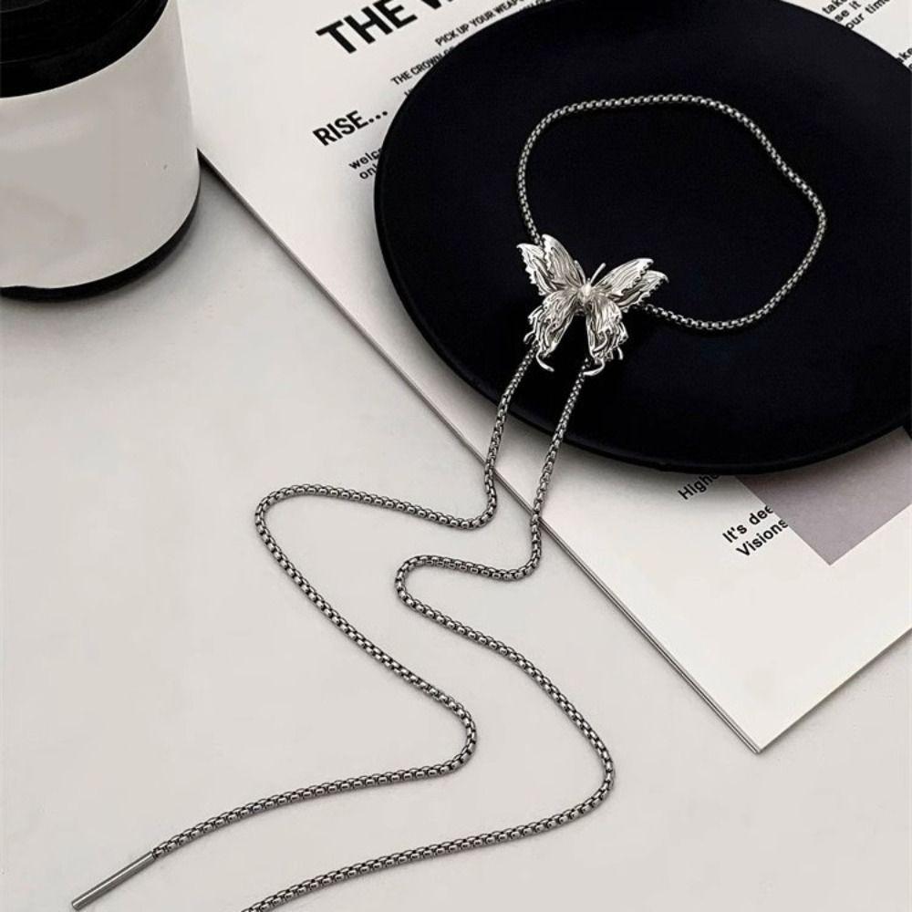 Sweet Y2K Tassel Necklace Star Women's Choker Fashion Butterfly Necklace  Girls