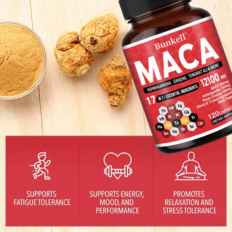 Maca, black pepper, ginseng root 12100mg 120 capsules