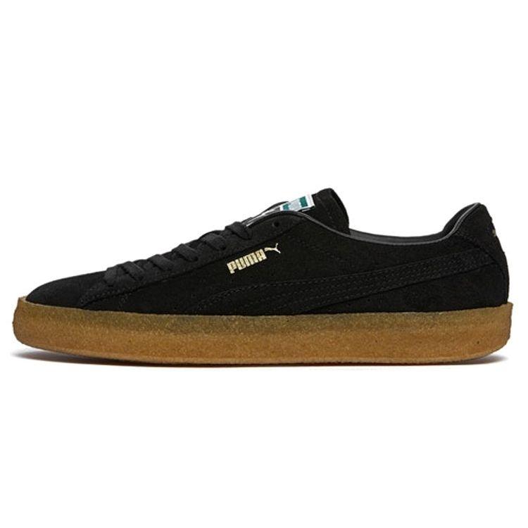 PUMA Unisex Black Suede Crepe Low