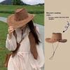 Women Men Cowboy Hat Western Suede Cowgirl Hats  West Fancy Dress Party Headwear Unisex Cap Accessories
