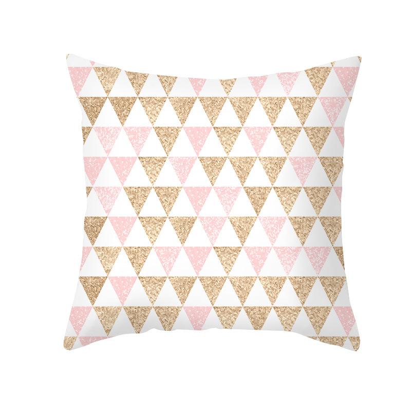 Pfirsichhaut Bedruckter Kissenbezug Rosa Ins Wind Blumen und Blätter Wohnzimmer Zuhause Kissenbezug Kissenbezug