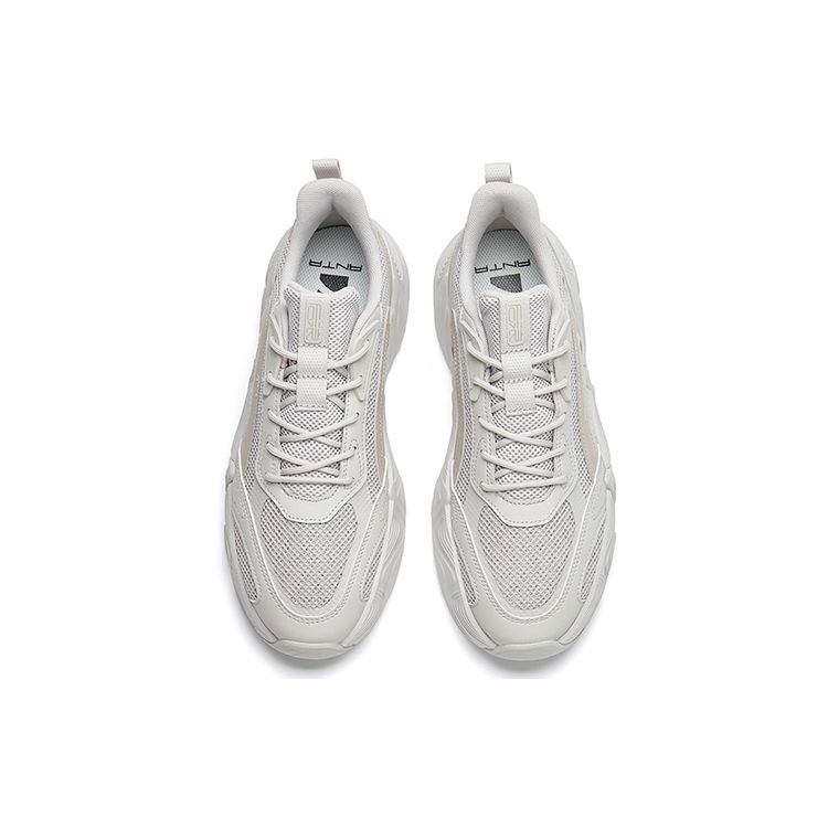 Anta Lifestyle Series Non-Slip Shock Absorbing Wear-Resistant Low-Top Sneakers Men Sneakers Gray 112228051-1