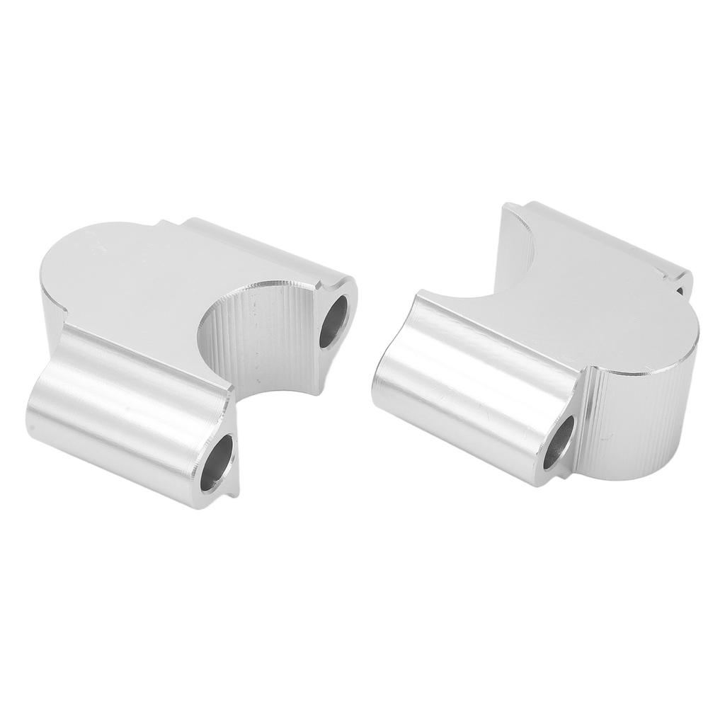 22mm Handlebar Riser Clamp 30mm Lifting Height Replacement for Suzuki RM125 RM250 RMZ250 RMZ450 RMX450Z Silver